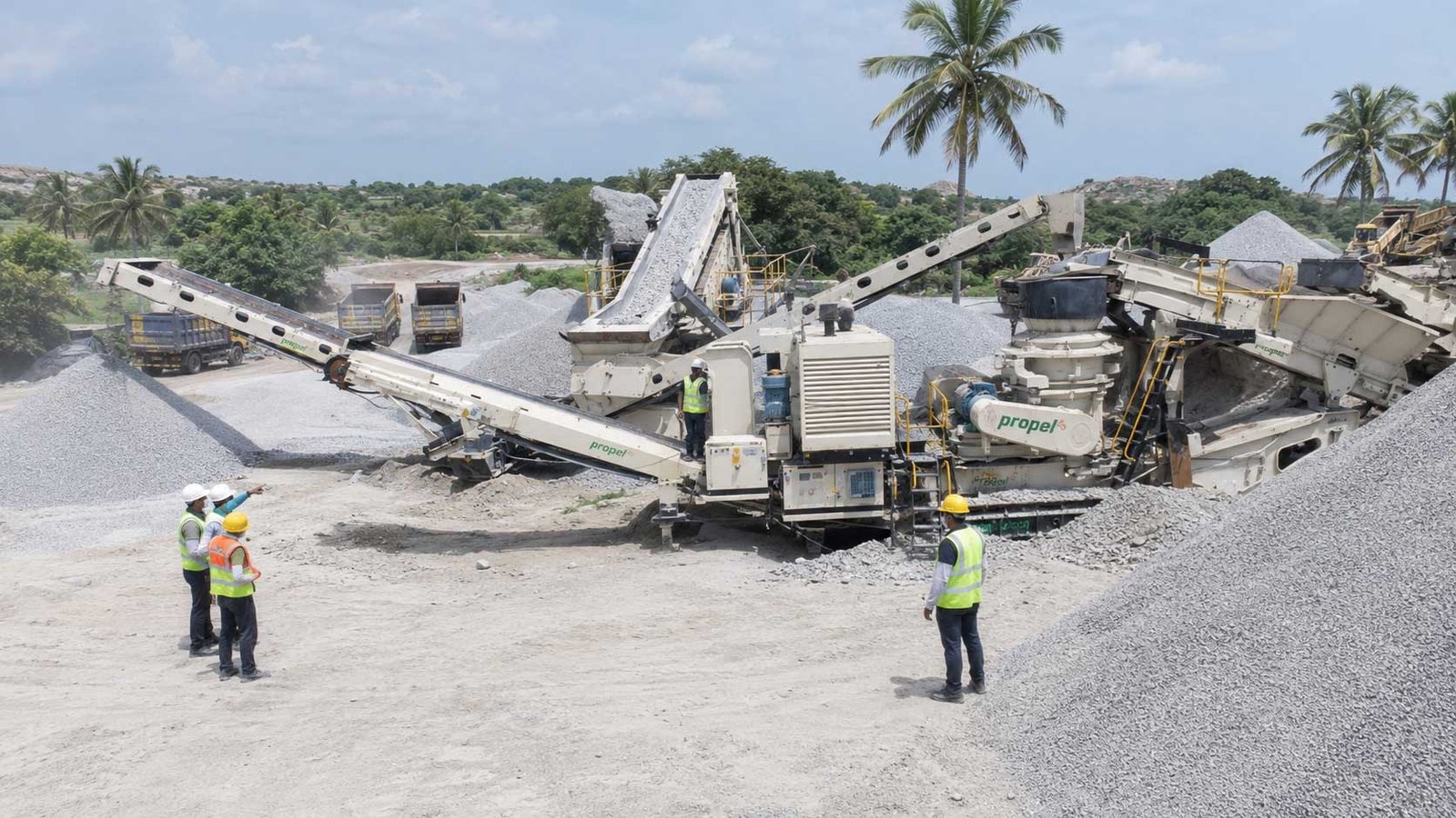 Mobile Crusher at Kuppam Road Infrastructure Facility