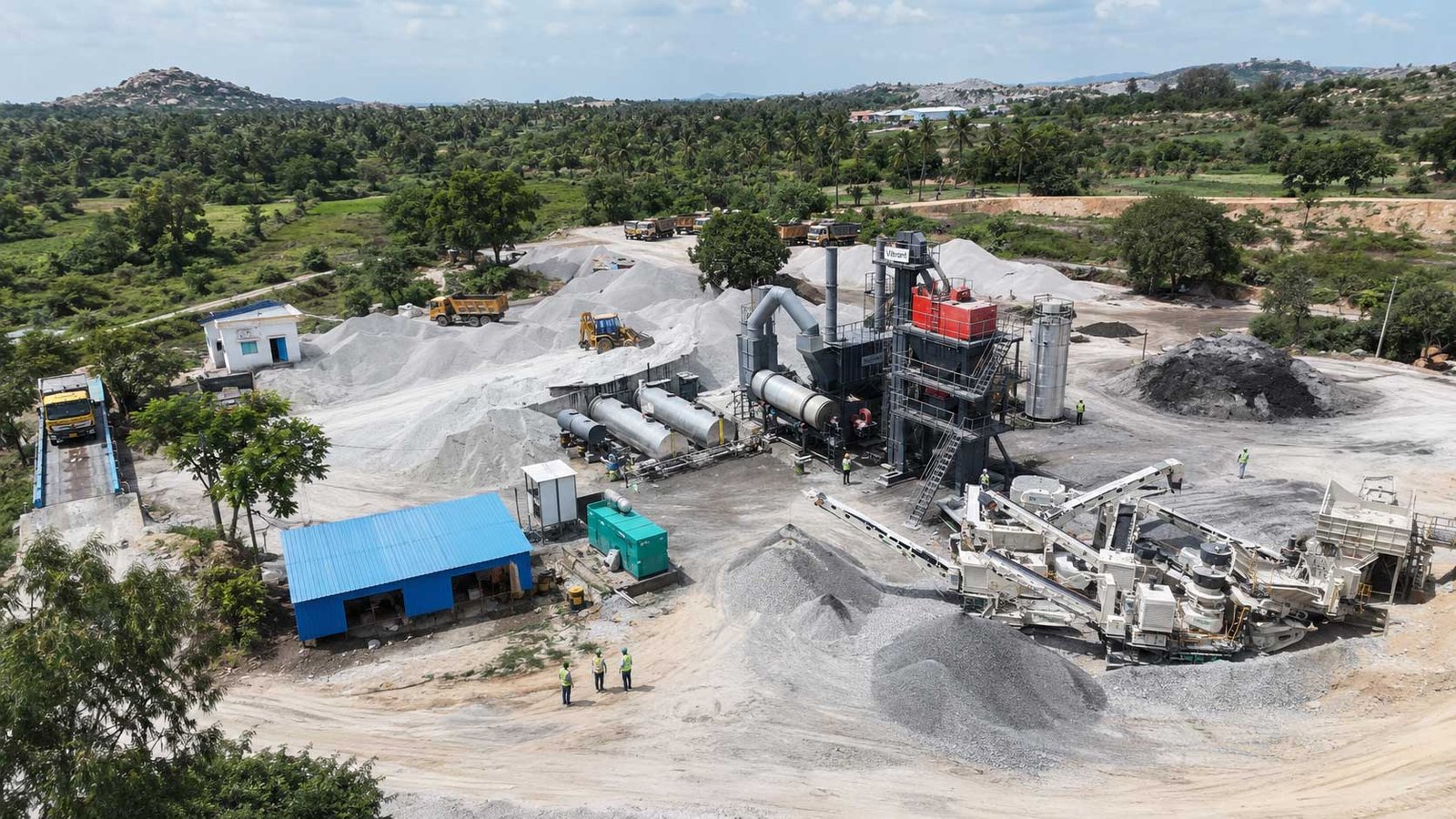 Aerial View of Kuppam BT Plant and Mobile Crusher