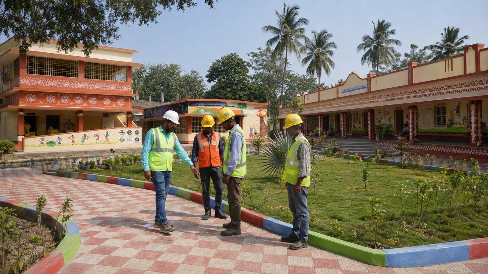 HSR Infra Projects site inspection at Mana Badi Nadu-Nedu Pulivendula