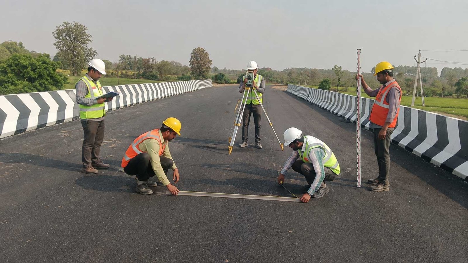 Quality inspection of Kamareddy R&B bituminous road works