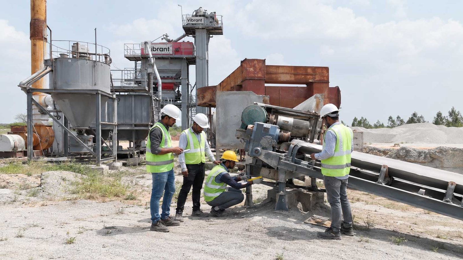 HSR Infra Projects team at Siddipet batch mix plant