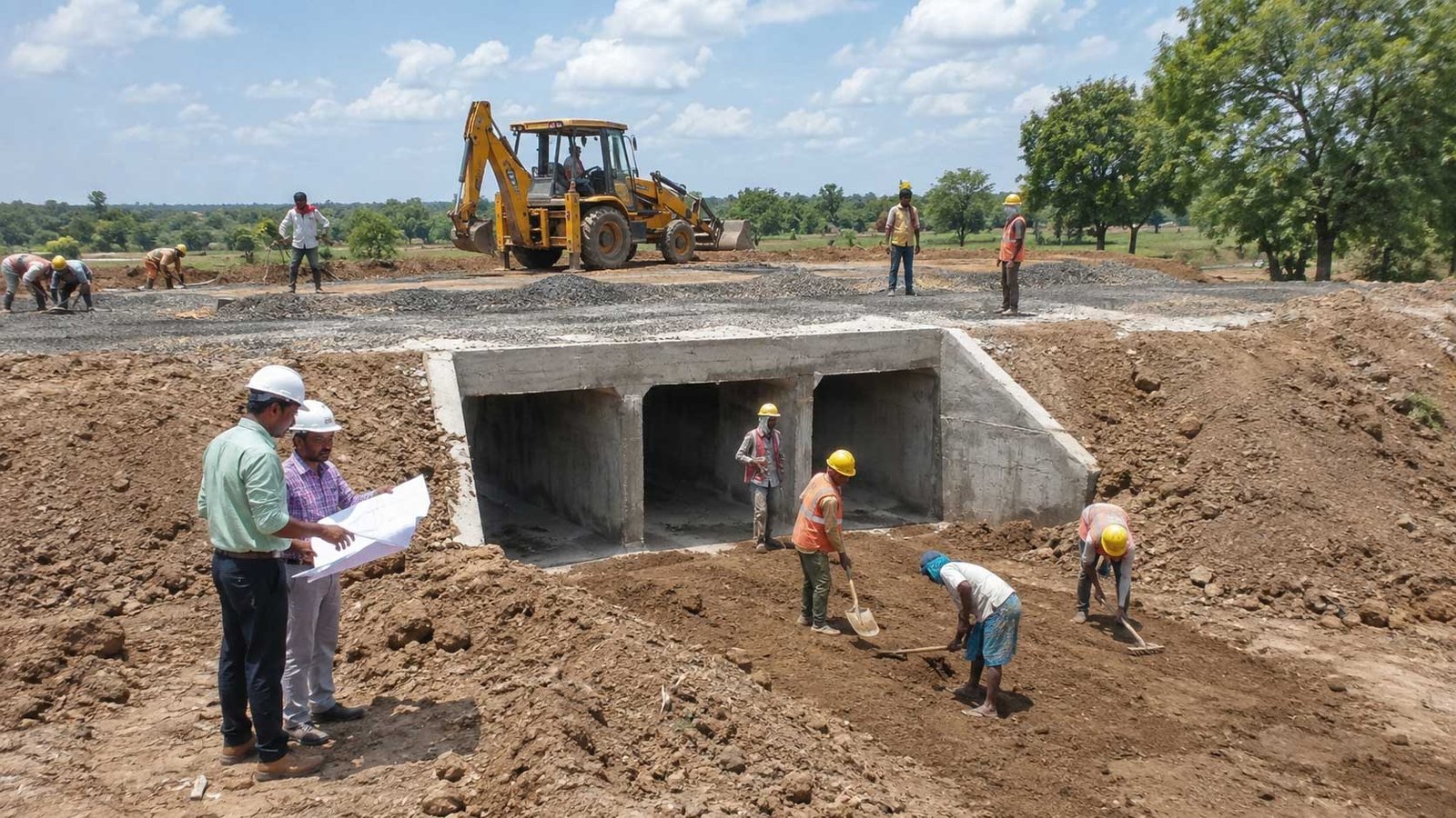 Culvert and roadside civil construction works in Medak Telangana